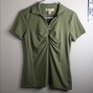 Women’s Michael Kors Short Sleeve Top With Zipper